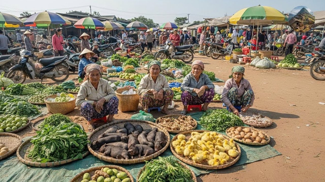 Life in Vietnam’s Highlands | A Small & Poor Mountain Market
