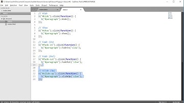 jQuery Hide, Show, Fade, Slide