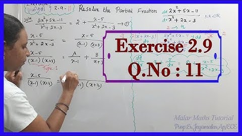 TN 11th Maths|Chapter-2|EXERCISE(பயிற்சி)-2.9 Q.no:11| #MalarMathsTutorial