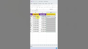 Working hours calculation #excel