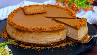 How to make a PERFECT baked LOTUS BISCOFF Cheesecake! 🍰