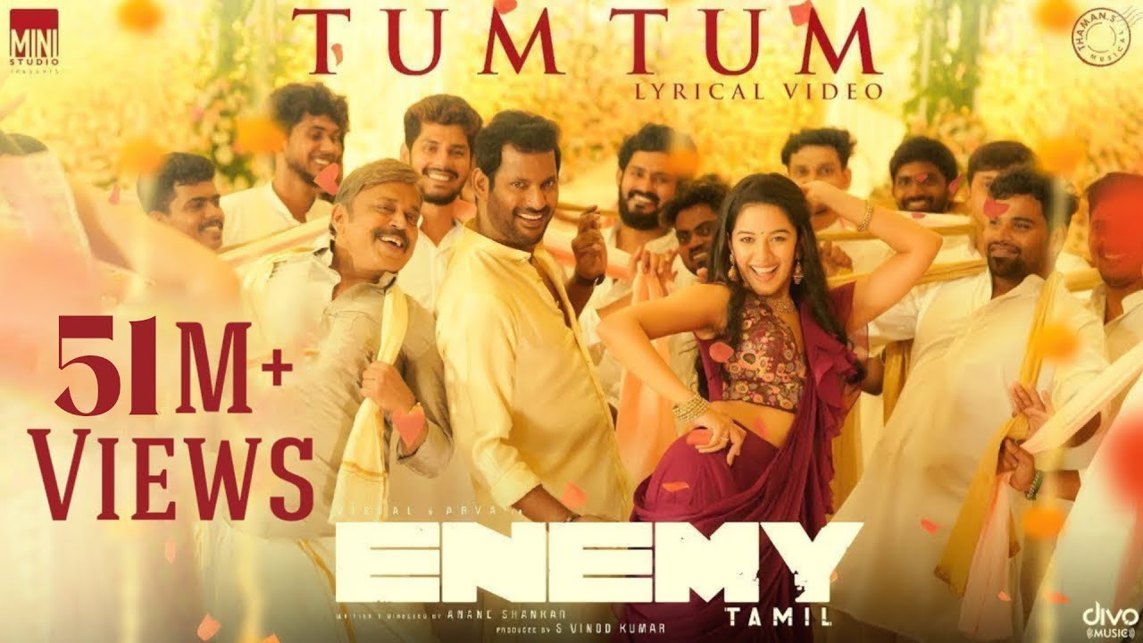 Tum Tum   Lyric Video  Enemy Tamil  VishalArya  Anand Shankar  Vinod Kumar  Thaman S