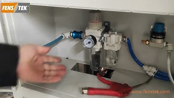 Corner  cleaning machine ACC120A installation UPVC window machine