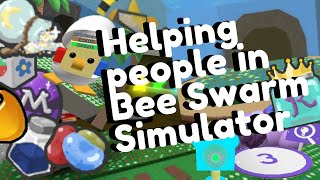 Helping people in Bee Swarm! | Live