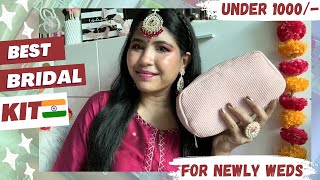 Affordable BRIDAL Makeup Kit for Beginners with DRY SKIN💄✨🌸 *Under Rs 1000*