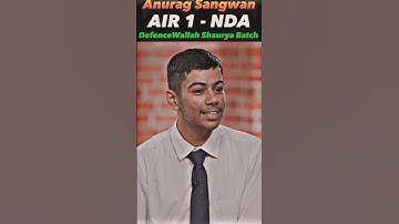 NDA Air-1 From Pw | NDA Rank-1 Interview by Alakh Panday #ndatopper