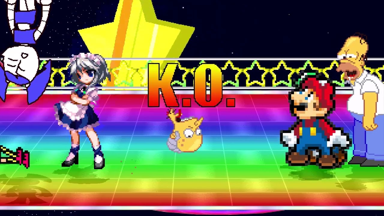 Mugen Request #15 Mario, Luigi, Homer , Sakuya vs Lincoln Loud, Luan Loud, Jenny, Zim