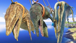 (🦖Jurassic World Evolution 2🦕)Mosasaurus,Tylosaurus,Quetzalcoatlus Dinosaurs Fight
