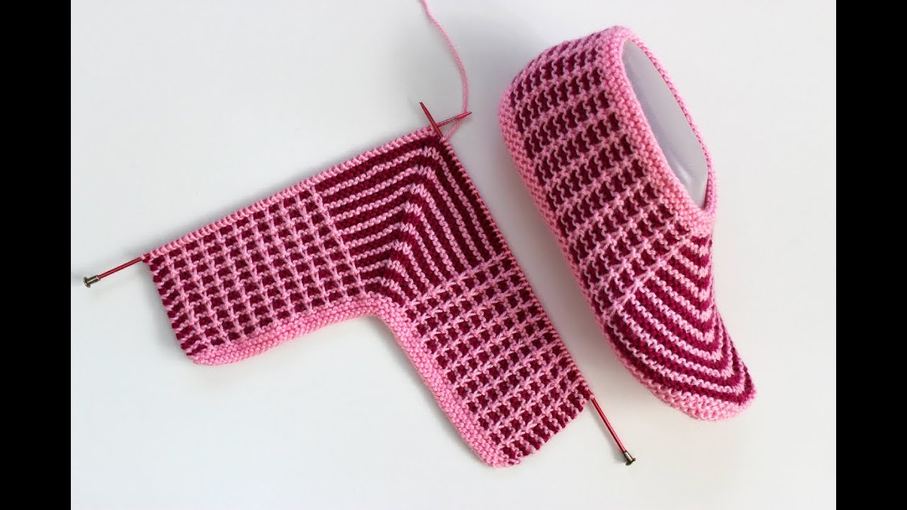 Knit Simple Elegant Slippers Crochet Shoes Knitted Slippers Pattern Knitted Slippers
