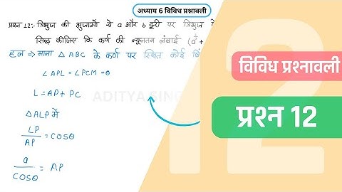 Class 12 Maths Chapter 6 Vividh Prashnavali Question 12 | Miscellaneous Exercise | Hindi Medium