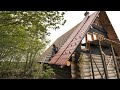 Off Grid LOG CABIN Build / BUILDING ROOF Was Not Easy, But Now it's DONE (S3 Ep9)