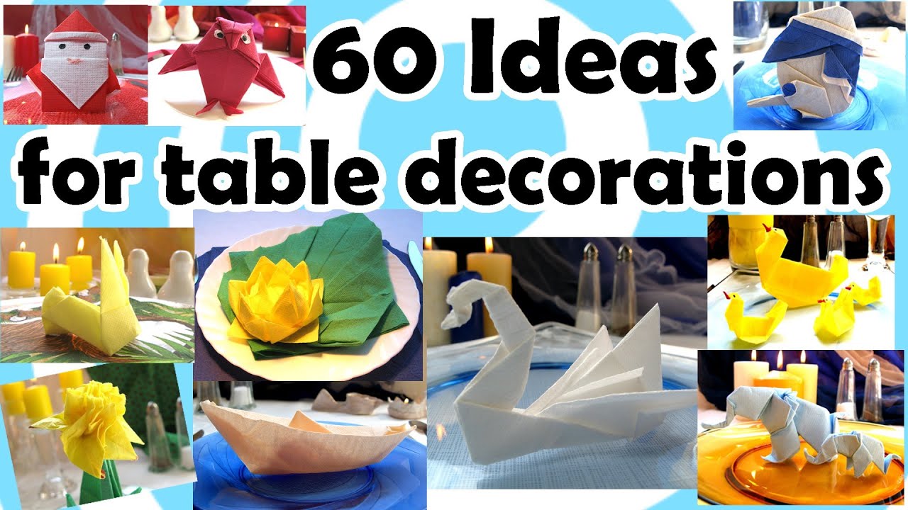 60 Ideas for Table Decorations with Origami YouTube