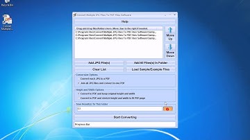 How To Use Convert Multiple JPG Files To PDF Files Software