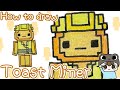 How to draw toast miner  step by step  nico  cash  minecraft