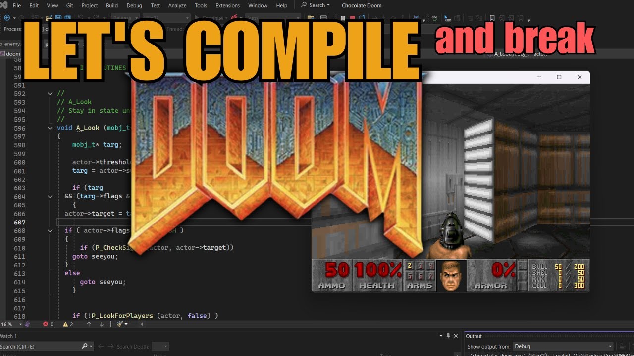 How to Compile Doom on Windows with Visual Studio - YouTube