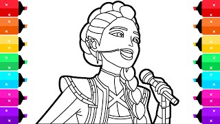 Celebrity KPop Demon Hunters Coloring Pages for Kids | How to Colors Rumi (Huntrix) Profile