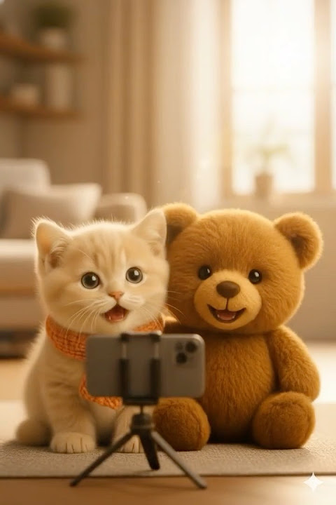 A Tiny Kitten Helped a Big Teddy Smile Again ☀️🐾