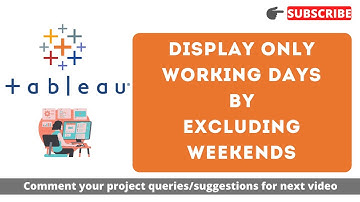 Exclude Weekends from the data in Tableau || Display only working days or business days in Tableau