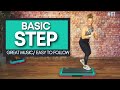 Basic Step Aerobics Exercise Workout | 128 BPM | EASY AND FUN STEP CLASS