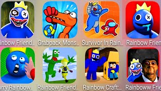 Survivor In Rainbow Monster & Rainbow Friends (Horror + Chapter 2 + Craft + Hide 'N Seek + Grabpack)