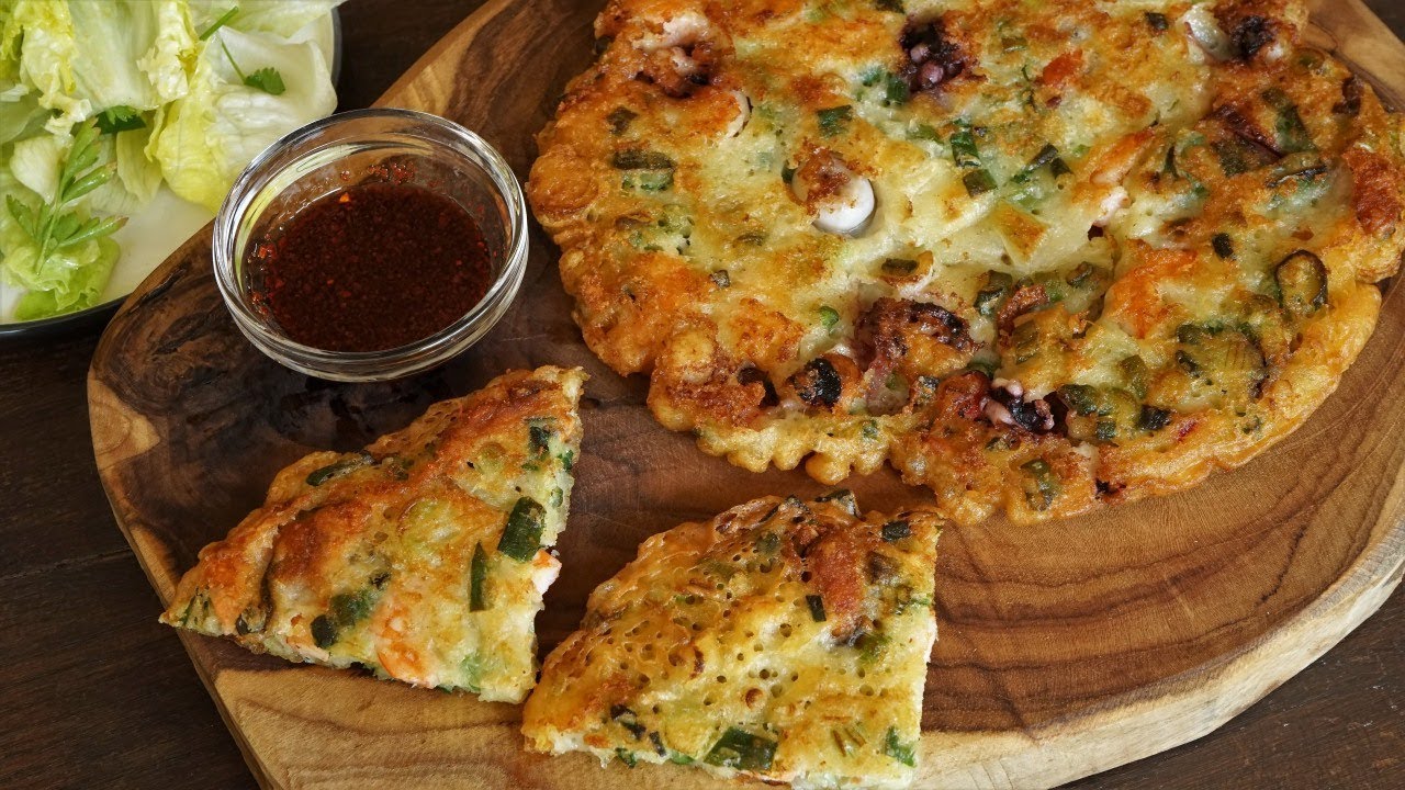 Galettes croustillantes aux fruits de mer coréennes Recette facile & rapide Cooking With