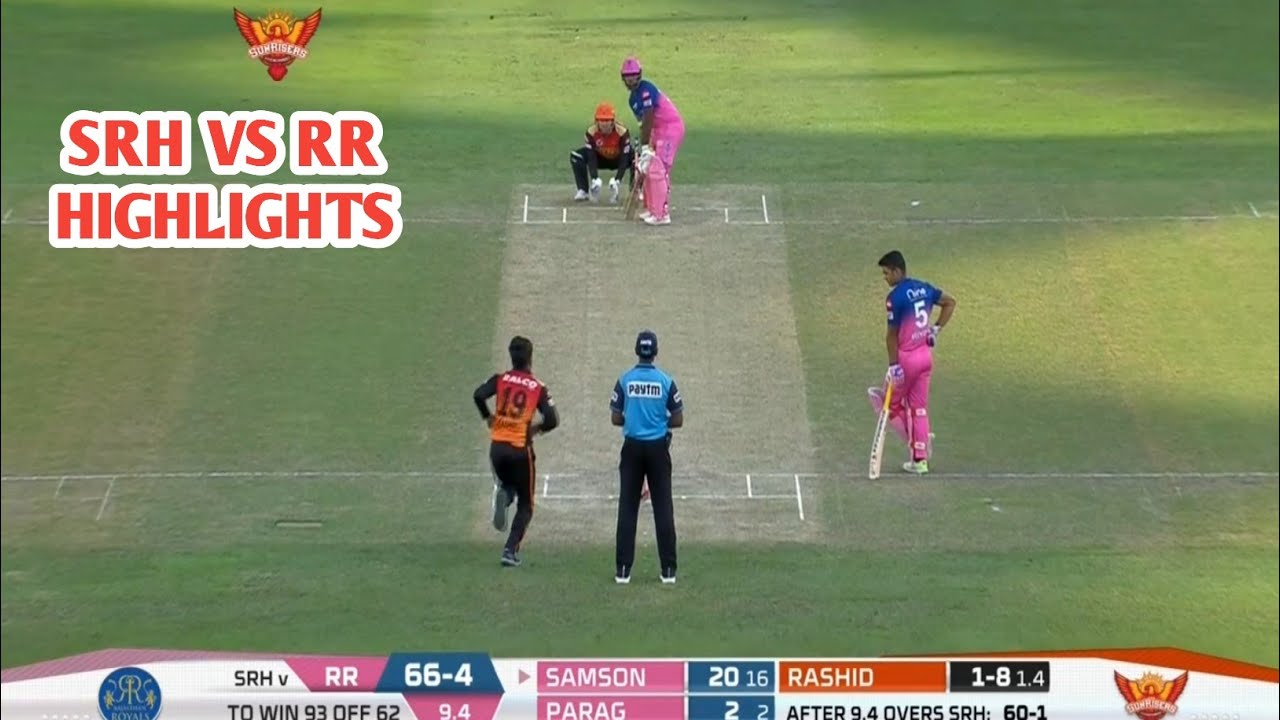 SRH vs RR Highlights Full Match IPL 2020 Highlights rajasthan vs hydrabad highlight match 26