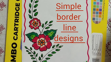 Sree Sree Arts- Simple border line designs, project work designs #art#drawing#rangolidesign#mehandi 
