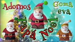 Tutorial Papá Noel🎅, adorno guirnalda goma eva estilo country (Christmas decoration)🎄 Patrón free