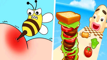 Tricky Brain Story Help Me vs Sandwich Runner - Satisfying ASMR Gameplay