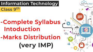 Syllabus & Marks Distribution For IT 402 class 9  | Information Technology (code 402) Class 9
