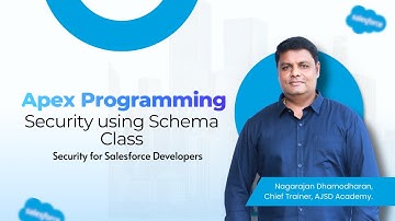Security using Schema Class | Apex Security | Salesforce Apex Programming | AJSD Academy