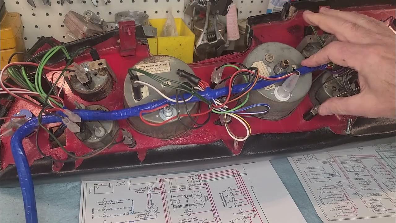 1977 MGB Dash wiring sub harness installation YouTube