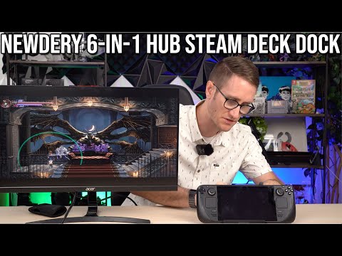 NEWDERY 6-in-1 4k 60fps HDMI Steam Deck Dock