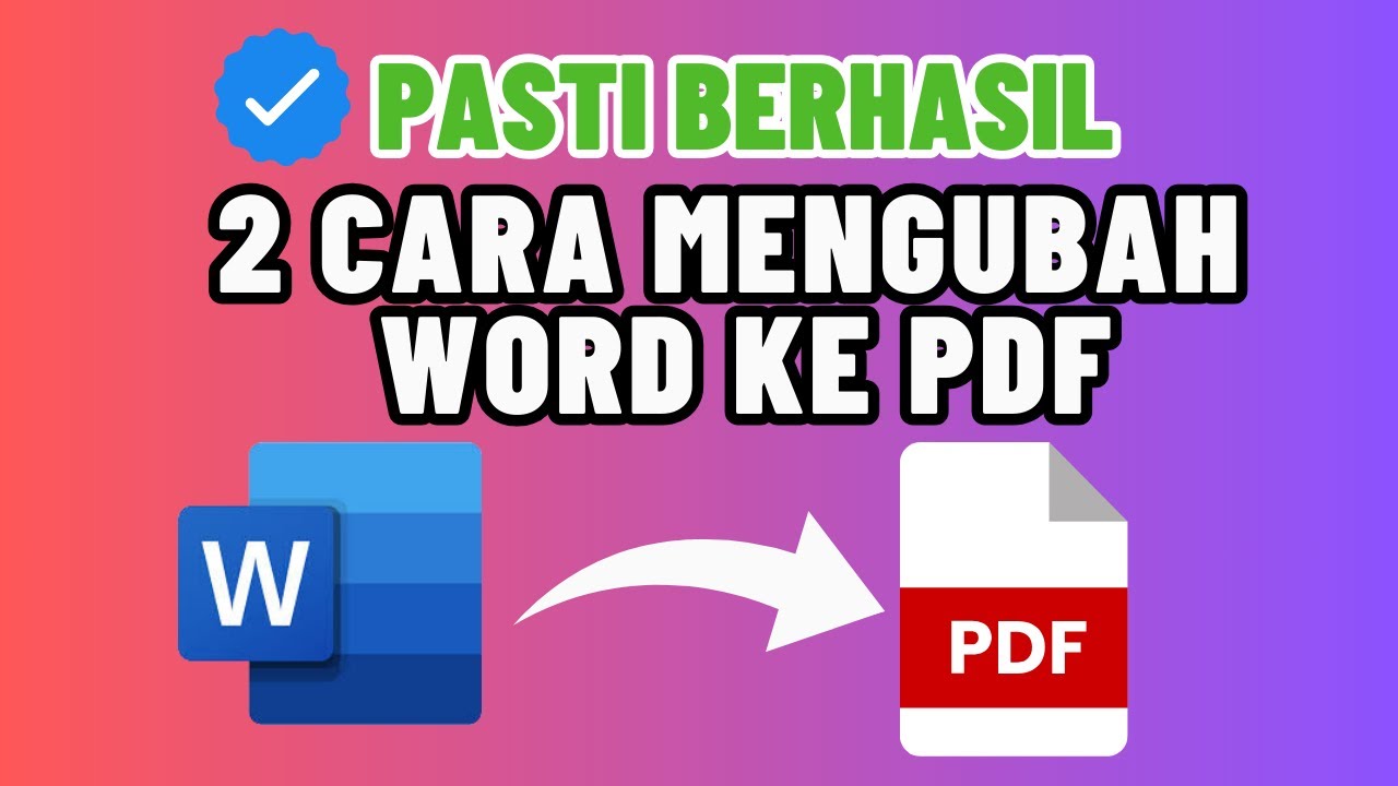 2 Cara Mengubah Word Ke PDF YouTube 2 cara mengubah word ke pdf youtube