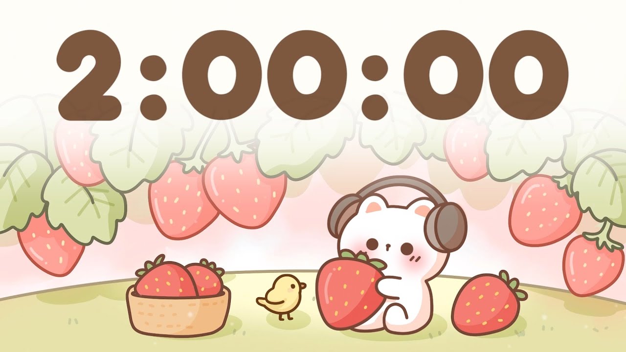 2 Hour Timer 🐱 2 Hr Study Timer for Classroom Focus