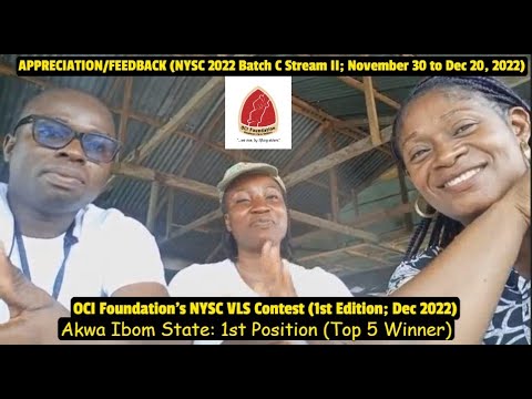 Appreciations (1st Edition; Dec 2022): OCI Foundation’s VLS Social Media Contest with the NYSC