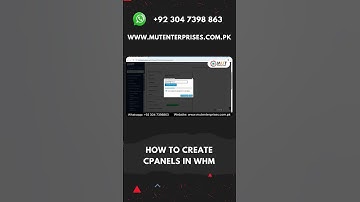 WHM Tutorials: How to Create cPanel in WHM | Sociolance | MUT Enterprises #whm #cpanel #sociolance