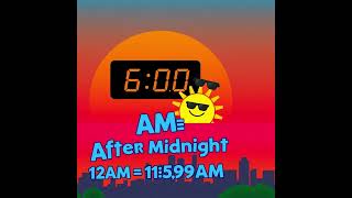 ⏰ «AM и PM — разница за 15 секунд!» #shortsобразование #facts #учиманглийский #english #юмор #funny