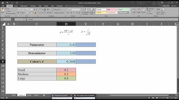 Calculating Effect Size (Cohen