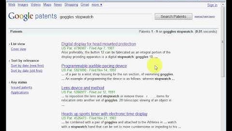 Basic Patent Searching (using google)