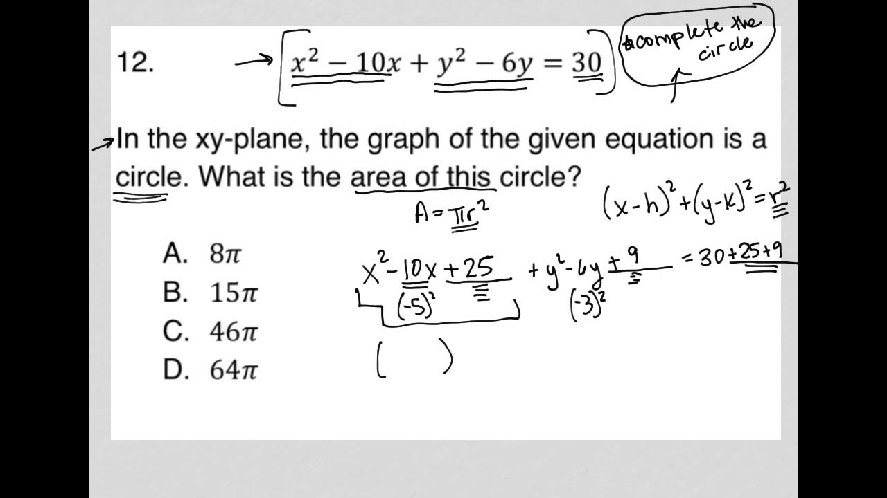 x-2-10x-y-2-6y-30-in-the-xy-plane-the-graph-of-the-given