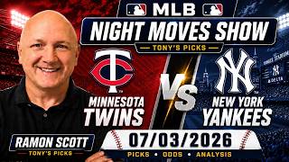 Twins vs. Yankees MLB Betting Odds & Picks, 7/3/26 | Night Moves Show