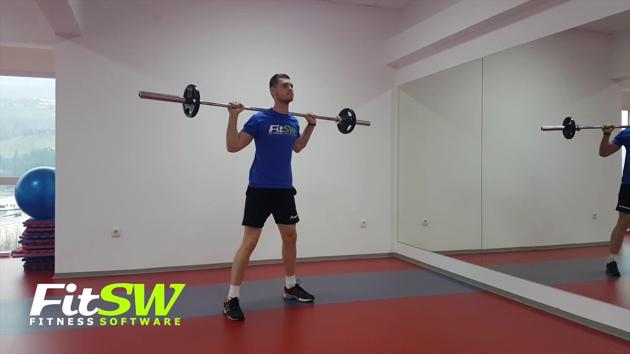 WideStance Barbell Squat Quads, Leg Exercise Demo Howto YouTube