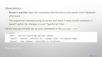 How to Run Parcel && Nodemon Sequentially in One Terminal