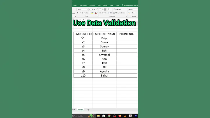 How to use data validation on phone number #excel #excelshorts #shorts #ytshorts