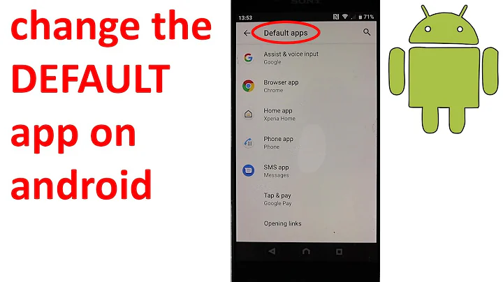 how to change the DEFAULT app on android