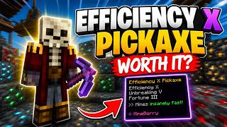 I BOUGHT Efficiency X Pickaxe… Was It Worth It?! (Mineberry Survival)