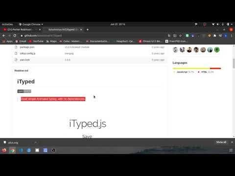iTyped js for awesome writing animation