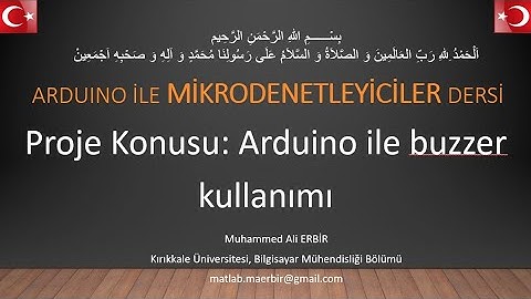 Muhammed Ali Erbir, mikro dersi ödevi: arduino ile aktif buzzer kullanımı