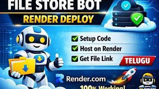 Render lo File Store Bot Deploy Ela Cheyali | Telegram File Store Bot Telugu | Full tutorial m